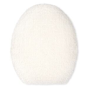 TOWN & COUNTRY EVERYDAY Ultra Plush Solid Tufted Toilet Lid Cover White 18"X19"